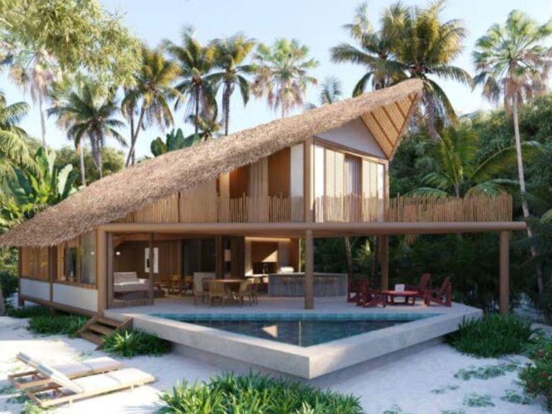 Casa na praia de luxo