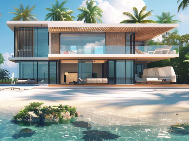 Casa na praia de luxo