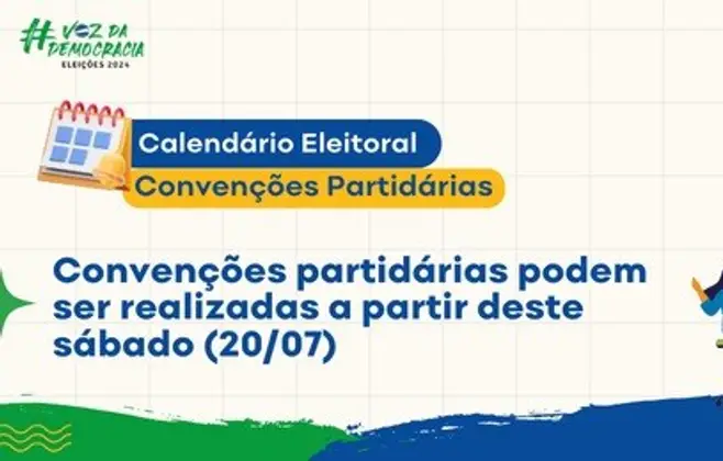 Partidos podem fazer convenções a partir deste sábado para escolha de candidatos; veja como funciona