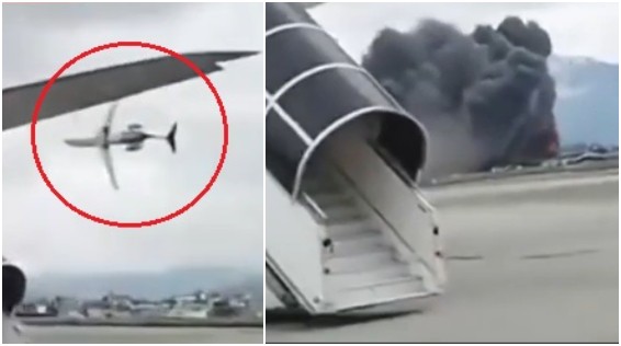 Avião cai logo após decolar, explode e mata 18 no Nepal; VÍDEOS mostram momento da queda