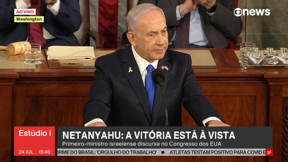 O que significa o laço amarelo usado por Netanyahu durante discurso no Congresso dos EUA