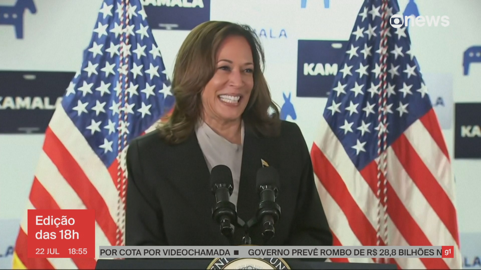 Kamala ataca Trump em 1º comício como pré-candidata: ‘Sei lidar com criminosos’