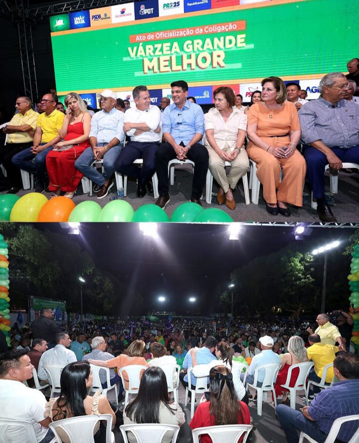 “O prefeito de Várzea Grande Kalil Baracat Mobiliza Multidão em Convenção espectacular com apoio de Líderes Estaduais e Nacionais”