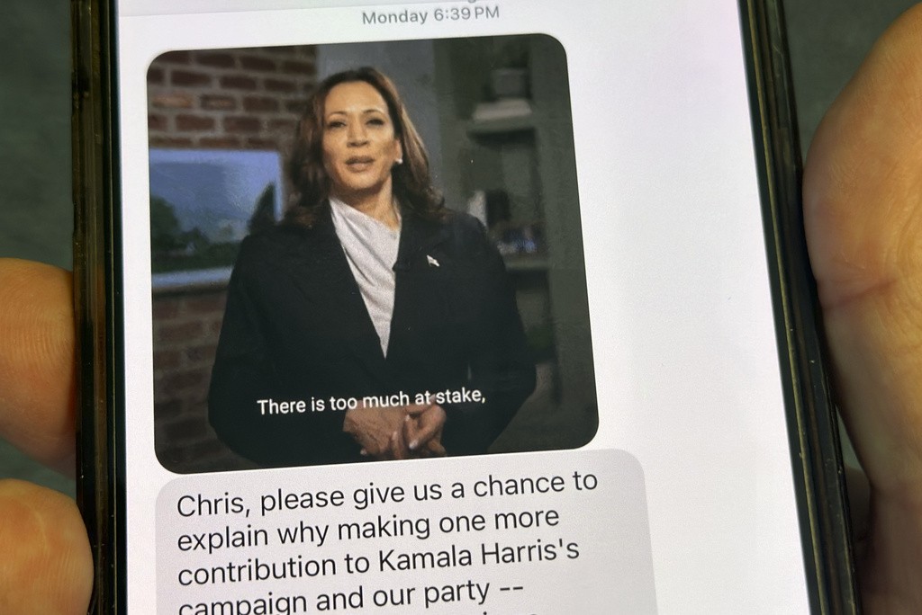 Kamala e Trump trocam ataques na TV e inundam celulares com mensagens pedindo dinheiro: ‘Irritante’