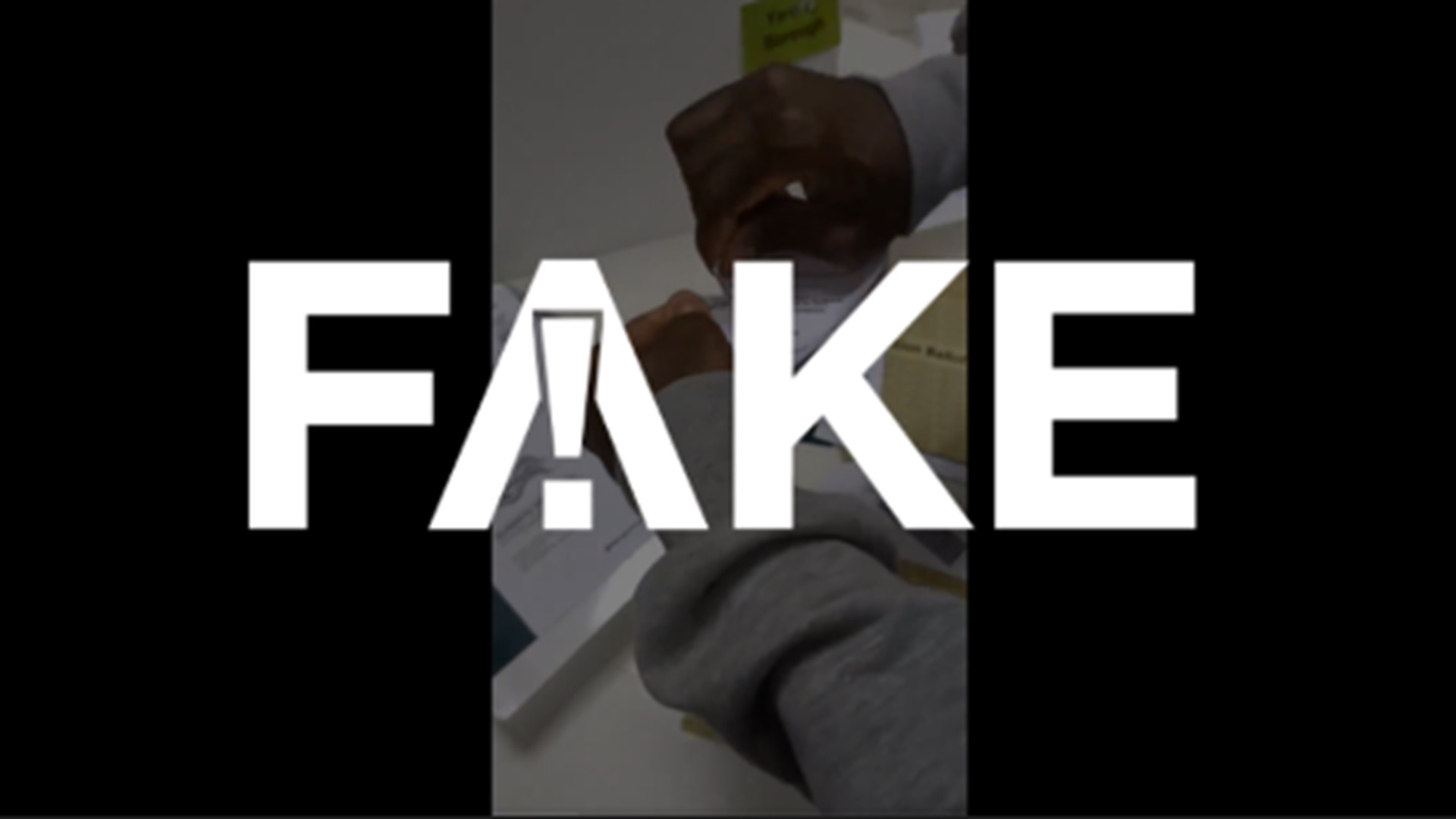 É #FAKE vídeo que mostra destruição de cédulas pró-Trump na Pensilvânia
